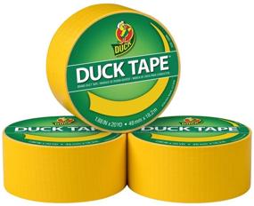 img 4 attached to 🦆 Duck Brand 285914 Yellow Color Duct Tape 3-Roll Pack, 1.88 Inches x 20 Yards