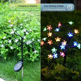 img 1 attached to Outdoor Decorative Solar Lights, 4 Pack Garden Solar Flower Lights - Waterproof Landscape Lights for Pathway, Yard - Fairy Garden Lights