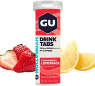 💧 stay hydrated and energized with gu energy hydration electrolyte drink tablets - strawberry lemonade flavor, 4-count (48 servings) logo