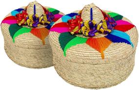 img 2 attached to Authentic Mexican Handwoven Tortilla Basket Set - Keep Tortillas Warm in Style!