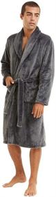 img 1 attached to Ccko Men's Fleece Lightweight Collar Bathrobes - Clothing for Sleep & Lounge
