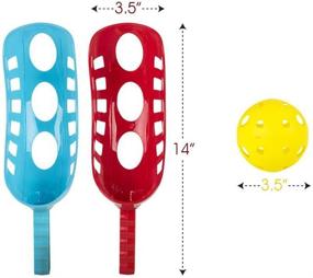 img 2 attached to 🎯 ArtCreativity Scoop and Toss Game Set with 2 Scoops and 2 Balls - Durable Plastic Outdoor Lawn Game for Kids and Adults, Perfect for Yard, Beach, Picnic, and Camping Activities