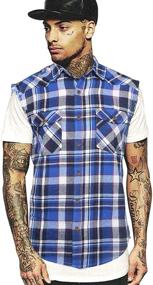 img 3 attached to 👕 NUTEXROL Men's Casual Flannel Sleeveless Cotton Clothing and Shirts: Comfortable and Stylish Options for Men