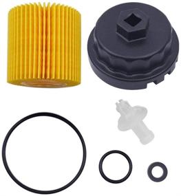 img 4 attached to 🔧 Complete Oil Filter Kit for Toyota and Lexus - Includes Genuine Filter, Wrench, and Oil Drain Accessories