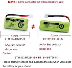 img 2 attached to 🔋 GEILIENERGY BT18433 Battery Pack for CS6209 CS6219 Cordless Phone - Compatible with BT-1011 Battery (Pack of 2)