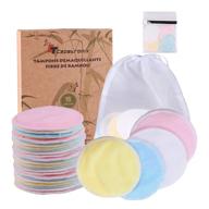 🌿 zero waste reusable makeup remover pads - bamboo fiber organic cotton pads for all skin types | face & eye makeup remover pads, washable | includes 16 pcs, 1 laundry bag, and 1 storage bag logo