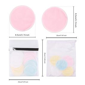 img 2 attached to 🌿 Zero Waste Reusable Makeup Remover Pads - Bamboo Fiber Organic Cotton Pads for All Skin Types | Face & Eye Makeup Remover Pads, Washable | Includes 16 Pcs, 1 Laundry Bag, and 1 Storage Bag