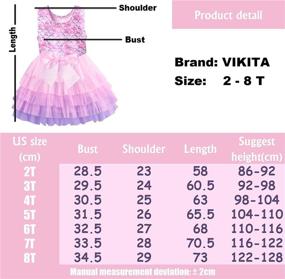 img 3 attached to VIKITA Girls Summer Sleeveless Polyester Tutu Dress for Flower Girls, Ages 3-7, Knee-Length