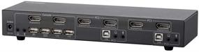 img 3 attached to ✨ Monoprice 4K 2-Port DisplayPort 1.2A & USB 2.0 KVM Switch with Over-Current Protection and USB 2.0 Data Ports (136652)
