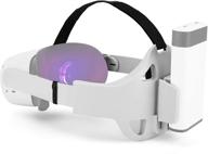 enhanced balance elite strap for oculus quest 2: replacement head support accessories with power bank holder by x-home (white) logo
