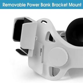img 3 attached to Enhanced Balance Elite Strap for Oculus Quest 2: Replacement Head Support Accessories with Power Bank Holder by X-Home (White)