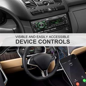 img 3 attached to 🚗 Головное устройство для автомобиля GRUNDIG 1 Din с Bluetooth, hands-free функцией, микрофоном, беспроводным пультом дистанционного управления, цифровыми аудиосистемами, поддержкой MP3/SD/USB/AUX входов и AM/FM радиоприемником