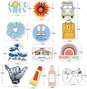 img 2 attached to VSCO Stickers Pack for Hydro Flask, 70 Pieces, Trendy Waterproof Trendy Stickers for Water Bottles, Luggages, Laptops, Phones, Travel, Extra Durable 100% Vinyl