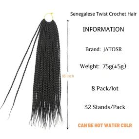 img 3 attached to Crochet Braids Hair Senegalese Extensions