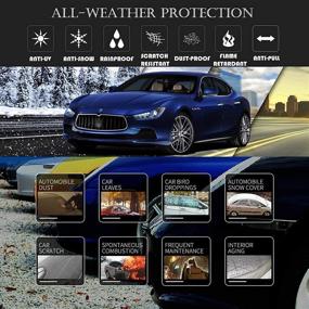 img 1 attached to 🚗 Maserati Ghibli Sedan All Weather Car Cover - Full Coverage Waterproof Windproof Guard Accessories, Indoor/Outdoor Protection, Black