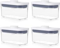 🍽️ oxo good grips pop container set - airtight food storage (0.4 qt) for baking soda & more - pack of 4 логотип