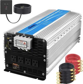 img 4 attached to ⚡ Giandel 5000W Heavy Duty Modified Sine Wave Power Inverter: Efficient Remote Control, 4 AC Outlets & USB Port for RV, Truck, Boat