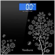 🔢 precision digital bathroom scale with step-on technology, 6mm tempered glass, easy read backlit lcd, 400lbs capacity logo