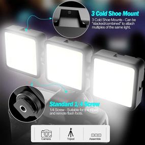 img 1 attached to Homeasy LED Video Light Bicolor: Enhance Video Conference & Vlogging with Laptop Lighting - 3 Cold Shoes, 3000mAh Rechargeable, 3200K-5600K