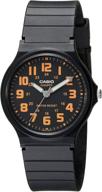 ⌚ casio unisex mq-71-4bcf классические часы с люминесцентными стрелками и чёрным резиновым ремешком логотип