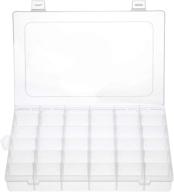clear plastic jewelry organizer with removable dividers - 36 grid storage container logo