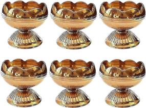 img 2 attached to 🪔 Handmade Brass Diya (Large) – Ideal for Diwali Decoration. Golden Engraved Oil Lamp Crafted from Virgin Brass Metal. Diwali Diya Vilakku for Puja Pooja. Traditional Deepawali Gift Items