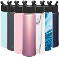 seo-optimized: simple modern 22oz summit water bottles with straw lid - vacuum insulated tumbler double wall travel mug 18/8 stainless steel flask - shimmering rose quartz логотип