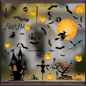 img 4 attached to Halloween Decorations Stickers Pumpkins Castles