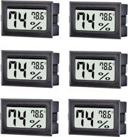 🌡 6 pack mini digital thermometer hygrometer - indoor temperature and humidity gauge meter monitor in fahrenheit (℉) for humidor, greenhouse, reptile tank, home, jars - tasogen logo