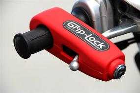 img 2 attached to Grip-Lock GLRed Red Motorcycle And Scooter Handlebar Security Lock