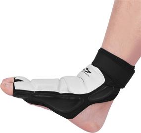 img 2 attached to 🥋 Premium Taekwondo Foot Protector Gear: Ankle Brace Support Pad for MMA UFC Martial Arts Training - Feet Guard for Sparring, Kickboxing, and Kung Fu - TKD Foot Gear for Men, Women, and Kids