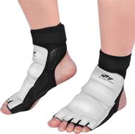 🥋 premium taekwondo foot protector gear: ankle brace support pad for mma ufc martial arts training - feet guard for sparring, kickboxing, and kung fu - tkd foot gear for men, women, and kids логотип