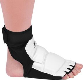 img 3 attached to 🥋 Premium Taekwondo Foot Protector Gear: Ankle Brace Support Pad for MMA UFC Martial Arts Training - Feet Guard for Sparring, Kickboxing, and Kung Fu - TKD Foot Gear for Men, Women, and Kids