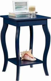 img 4 attached to Sauder Harbor View Side Table: 💙 Vibrant Indigo Blue Finish, Stylish and Functional