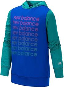 img 2 attached to 👧 New Balance Girls Hooded Pullover: Stylish & Comfy Clothing for Girls