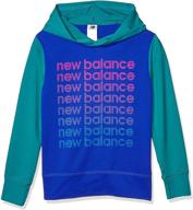 👧 new balance girls hooded pullover: stylish & comfy clothing for girls logo