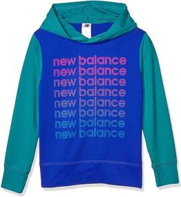 img 4 attached to 👧 New Balance Girls Hooded Pullover: Stylish & Comfy Clothing for Girls