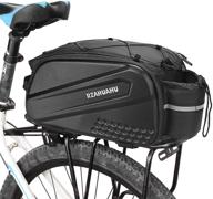 🚲 waterproof lixada bike rack bag - cycling rear seat pack for road and mtb bikes with cargo storage - bike trunk carrier pannier handbag logo