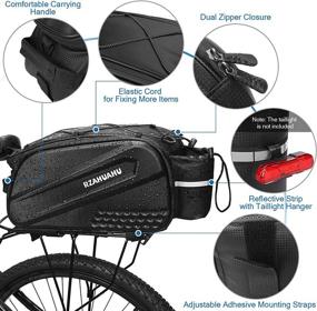 img 3 attached to 🚲 Waterproof Lixada Bike Rack Bag - Cycling Rear Seat Pack for Road and MTB Bikes with Cargo Storage - Bike Trunk Carrier Pannier Handbag