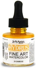 img 1 attached to Dr. Ph. Martin's Hydrus Fine Art Watercolor, 1.0 oz, Gamboge (2H): Premium Watercolor Pigment for Artists