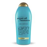 💦 ogx renewing argan oil of morocco hydrating shampoo - cold-pressed, moisturizing, softening & strengthening hair care - paraben-free, sulfate-free surfactants - 25.4 fl oz logo