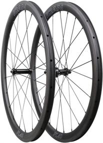 img 4 attached to 🚴 ICAN FL40 Carbon Road Bike Wheelset 40mm Clincher Tubeless Ready Rim, 25mm Width, Straight Pull, Sapim CX-Ray Spoke, Lightweight 1400g