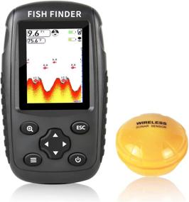 img 4 attached to 🎣 OVETOUR Portable Fish Finder: Wireless Handheld Sonar for Kayak/Ice Fishing - LCD Display for Water Depth, Fish Location, Size, Weeds, and Rocks (Black)