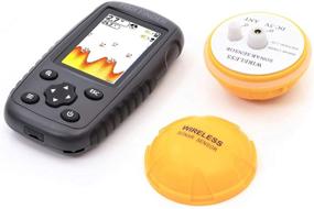 img 3 attached to 🎣 OVETOUR Portable Fish Finder: Wireless Handheld Sonar for Kayak/Ice Fishing - LCD Display for Water Depth, Fish Location, Size, Weeds, and Rocks (Black)
