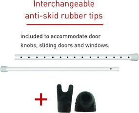 img 3 attached to High Grade Iron SecurityBar Sliding Lock - White Door Stoppers for Enhanced Security by SECURITYMAN