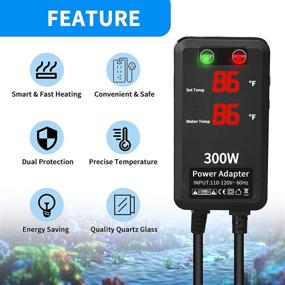 img 2 attached to 🐠 SZELAM Aquarium Heater: Upgraded 100/300W Fish Tank Heater with External Controller and Split Temperature Probe - Auto Shut Off, Ideal for Betta Fish and Turtle Tanks