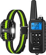 waterproof dog training collar with 2600ft remote, electronic collar for dogs with beep, vibration, shock, light, and keypad lock mode – ideal for small, medium, large breeds logo