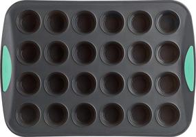 img 3 attached to Trudeau Structure Silicone Muffin Pan, 24 Cup Mini, Grey/Mint: Efficient Non-Stick Baking Tray for Perfect Muffins