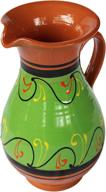 🍶 exquisite terracotta green quart pitcher: hand-painted artisanal delight logo