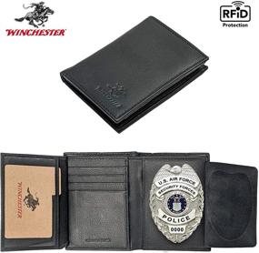 img 2 attached to Ultimate Style and Security: Winchester Bifold Blocking Genuine Leather Wallet